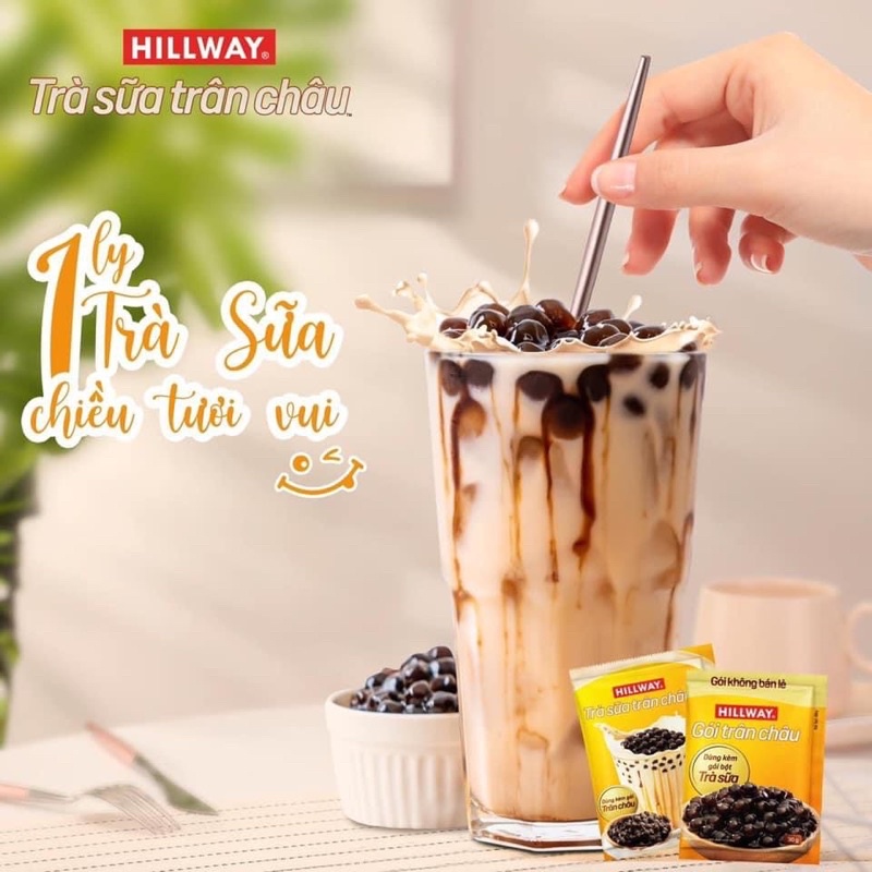 Trà sữa trân châu tươi Hillway, kèm gói trân châu