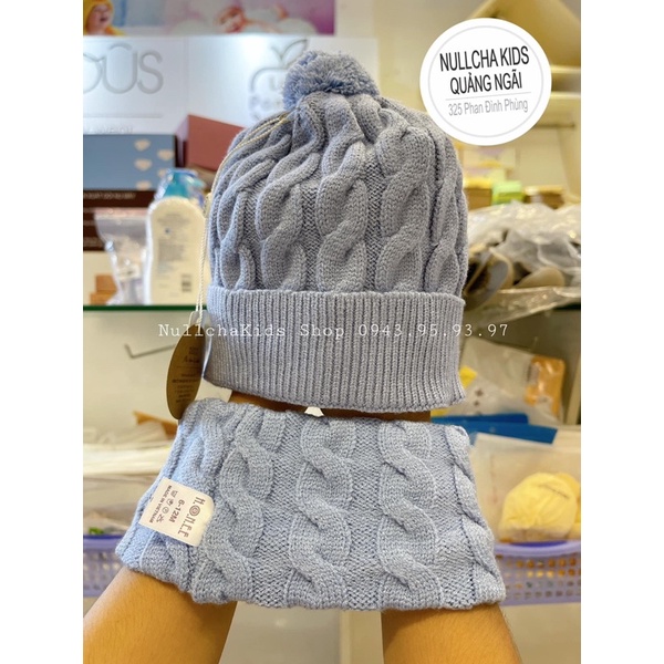 HRNEE - Set mũ len khăn ống cho bé size 6-12M,1-2Y, 2-3Y, 3-4Y