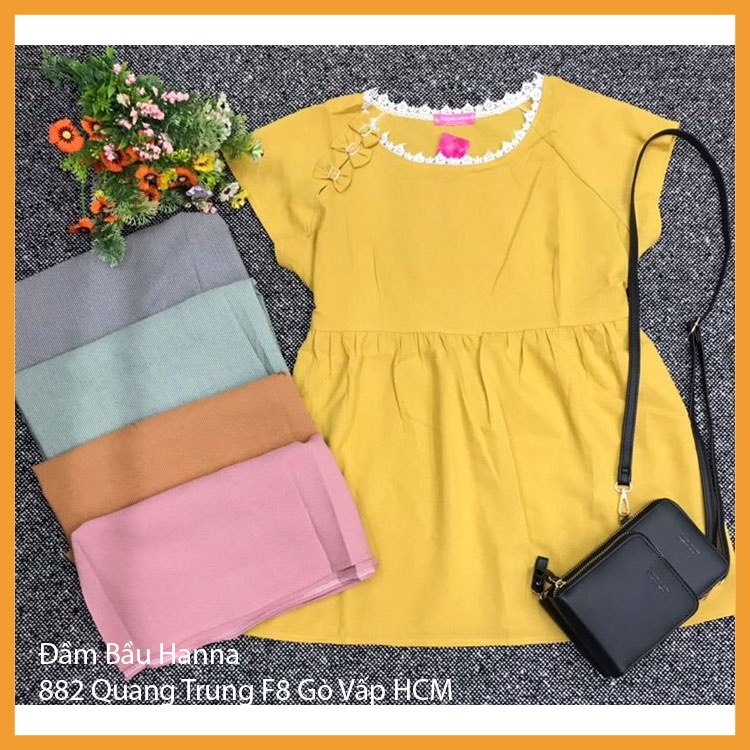 [40-70kg] ÁO BẦU CÔNG SỞ HANNA, KIỂU DỄ THƯƠNG, MỀM MÁT, THẤM MỒ HỒI TỐT THOẢI MÁI CHO MÙA HÈ