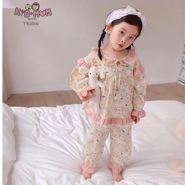Rập bộ ngủ vintage cho bé gái(1-10t) mã 1200