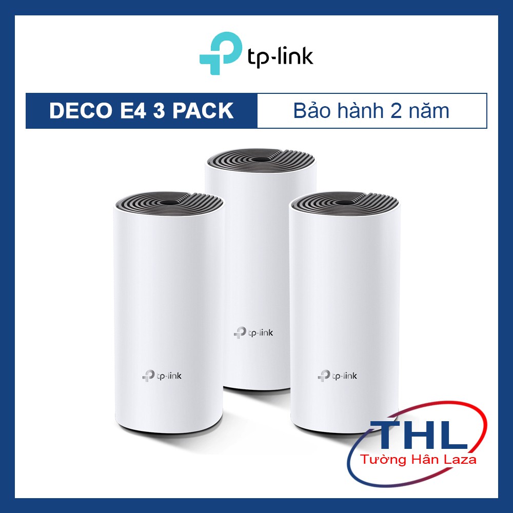 Hệ thống Wifi Mesh TP-Link Deco E4 (3-pack) Chuẩn AC 1200Mbps Dành Cho Gia Đình - Hàng chính hãng | WebRaoVat - webraovat.net.vn