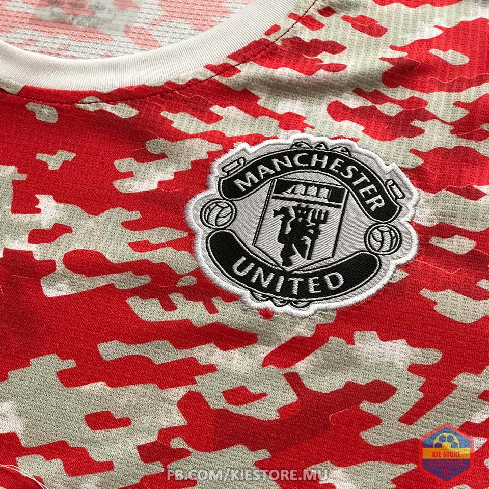 Bộ quần áo bóng đá CLB Manchester United phiên bản SPF/ Bộ quần áo tập MU màu đỏ loang 2021 2022, vải Thái cao cấp
