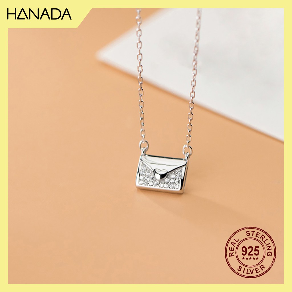 Dây Chuyền Bạc 925 Hanada N-2-S-0168 Ví Nữ Đính Đá