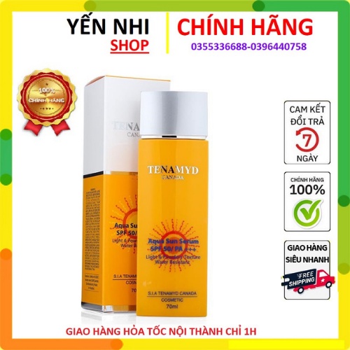Huyết Thanh Chống Nắng Tenamyd SPF 50/PA+++ Aqua Sun Serum SPF 50/PA