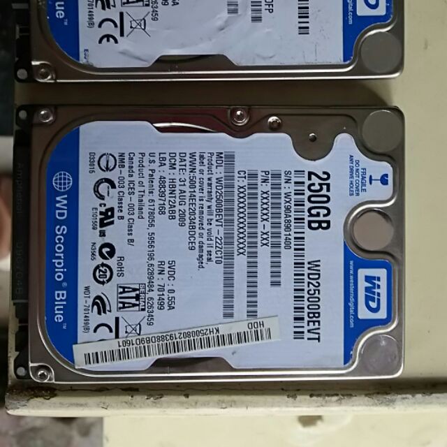 Ổ cứng hdd dành cho laptop 160g,250g,320g, 500g sam sung, seagate, hitachi,hgst,toshiba, western