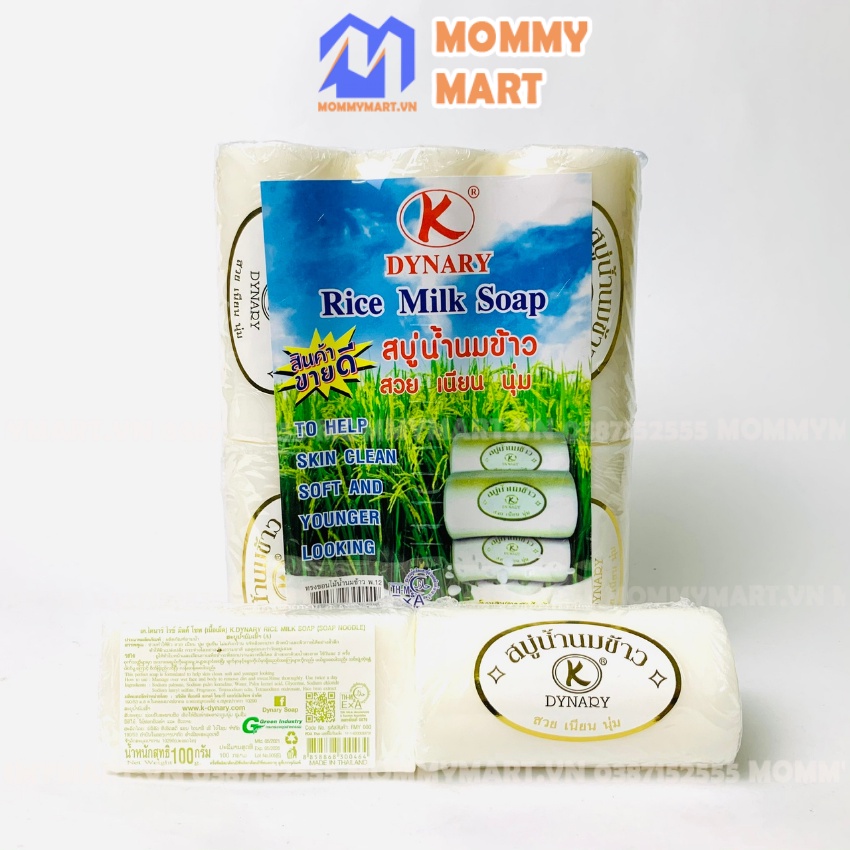 Xà phòng cám gạo sữa dê cao cấp DYNARY 100g siêu thơm an toàn cho da Mommymart