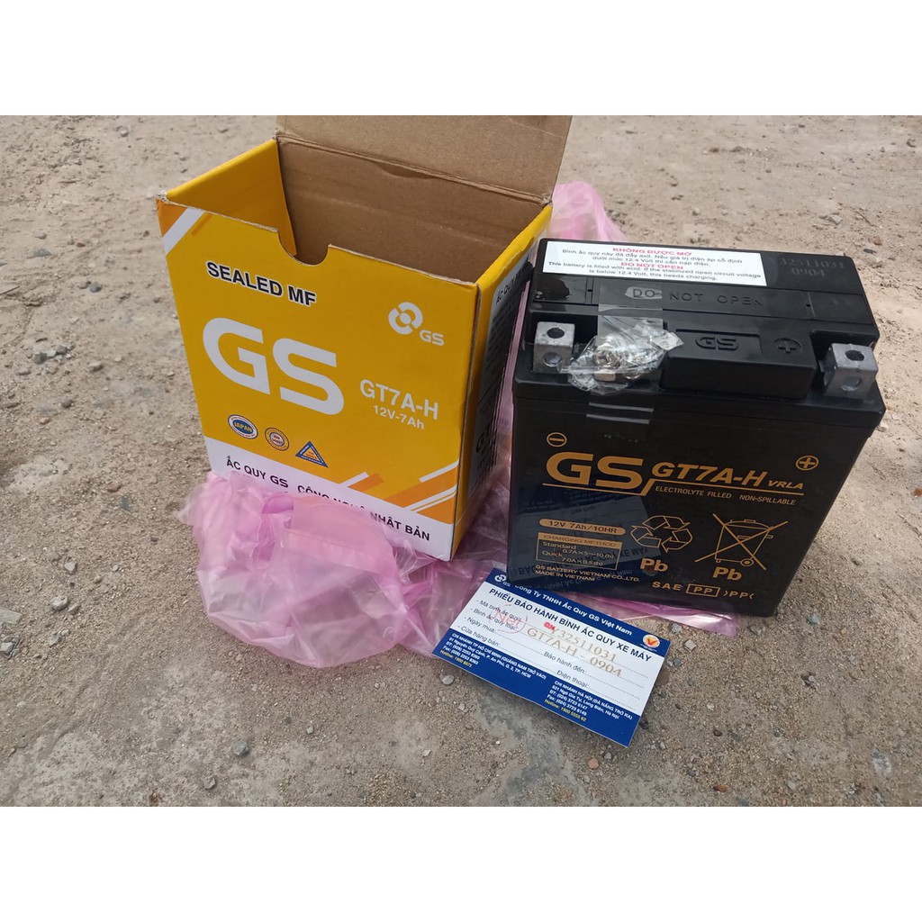 Bình Ắc Quy Khô GS GT7A (12V-7Ah) Giành cho SH...