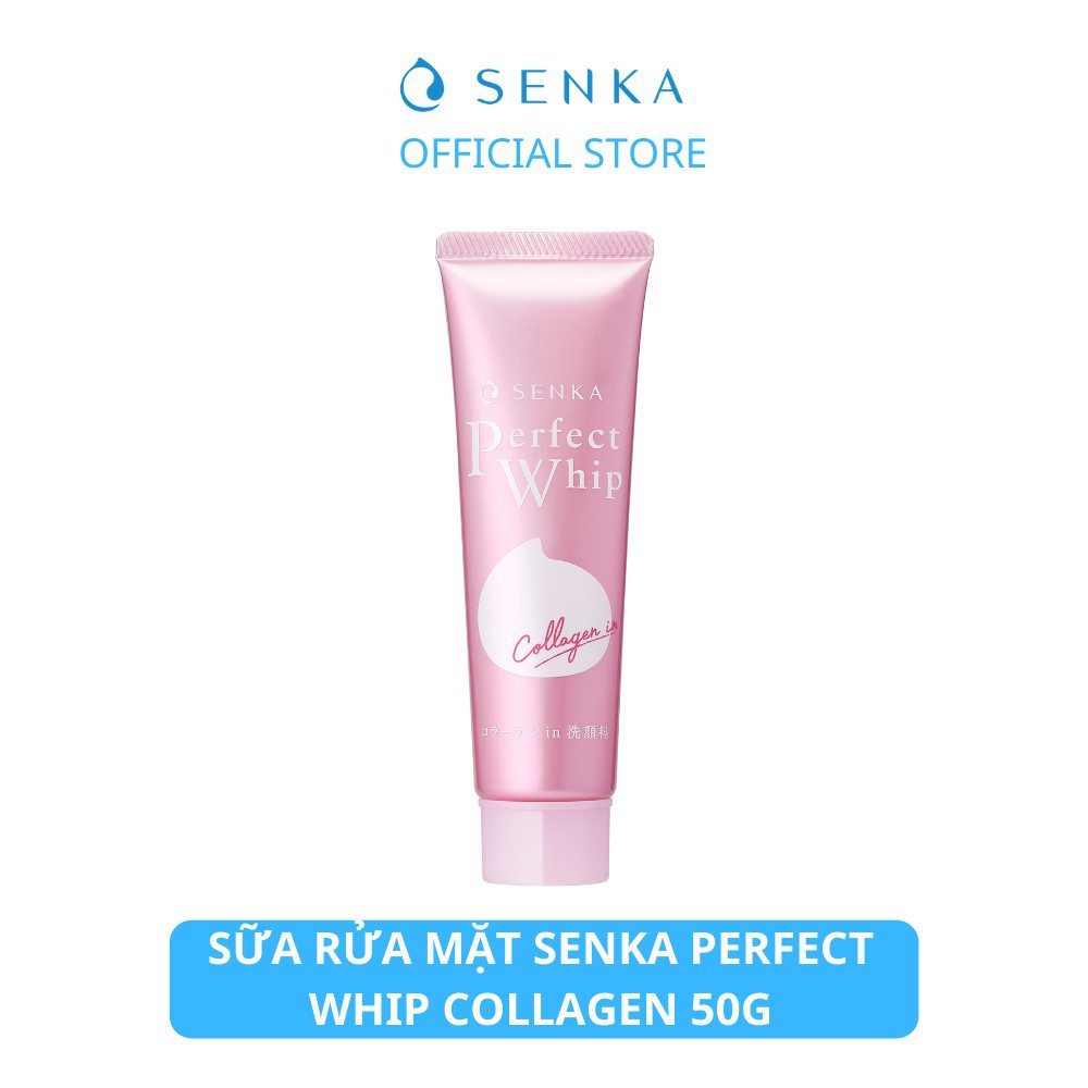 [HB Gift] Sữa rửa mặt Senka Perfect Whip Collagen 50g