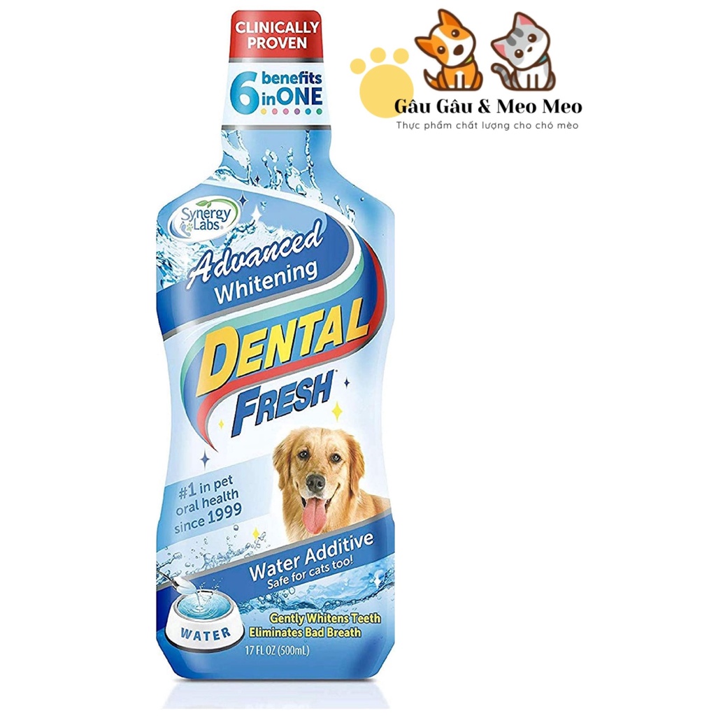 DENTAL FRESH - DUNG DỊCH VỆ SINH CHO THÚ CƯNG chai 237ml
