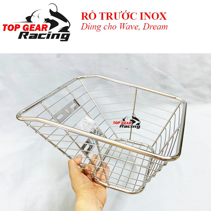 Rổ  Trước Inox, Titan Cho Wave, Dream