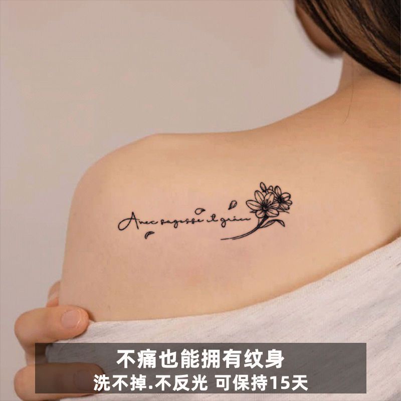 Miếng Dán Hình Xăm Chữ Tiếng Anh Chống Thấm Nước Lâu Trôi Màu Sắc Sống Động
