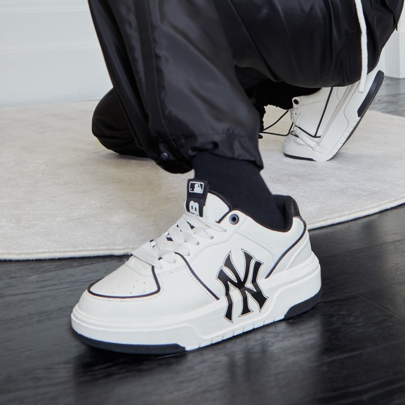 [CHÍNH HÃNG] Giày thể thao Sneaker MLB CHUNKY LINER màu OFFWHITE Đen Trắng - CODE: 3ASXCA12N-50WHS
