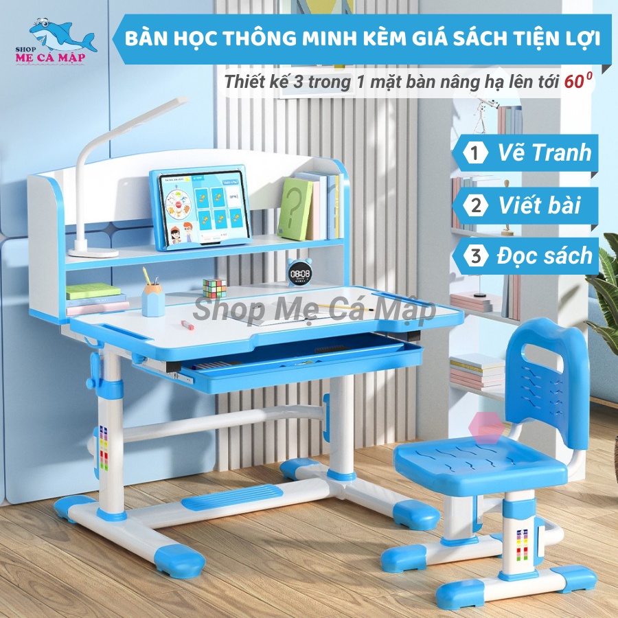 [Rẻ vô địch] Bàn học sinh có giá sách tặng CHỐNG CẰM + GIÁ KẸP, bàn học cho cho bé giá tổng kho