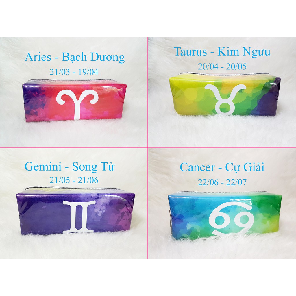 Bóp viết IN 12 Cung Hoàng Đạo