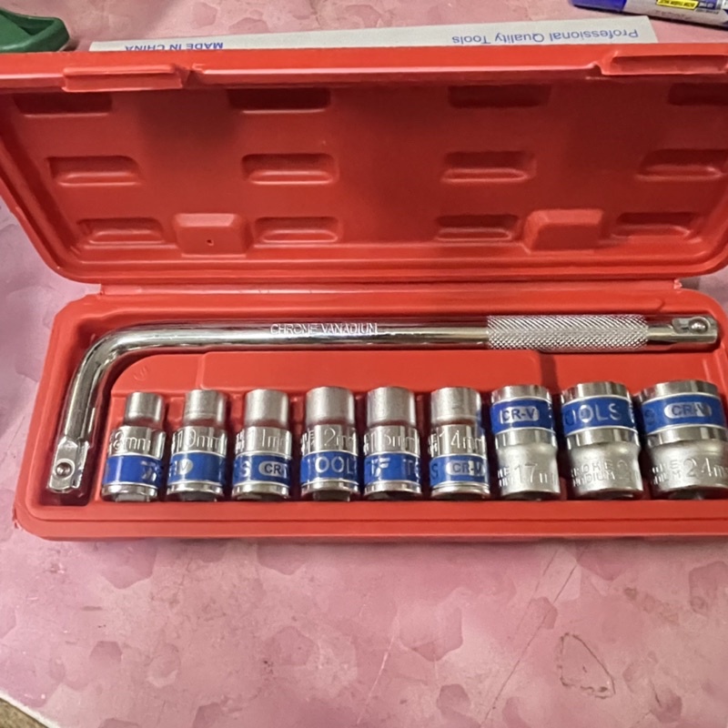 Bộ tuýp 10 món cần cong L hộp đỏ