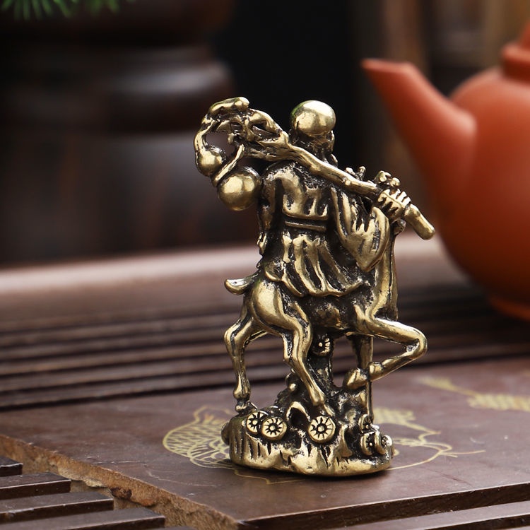 Giá Đỡ Trầm Hương Bằng Đồng Nguyên Chất Có Tay Cầm Hình Chú Rùa / Chim Hạc Phong Cách Cổ Điển