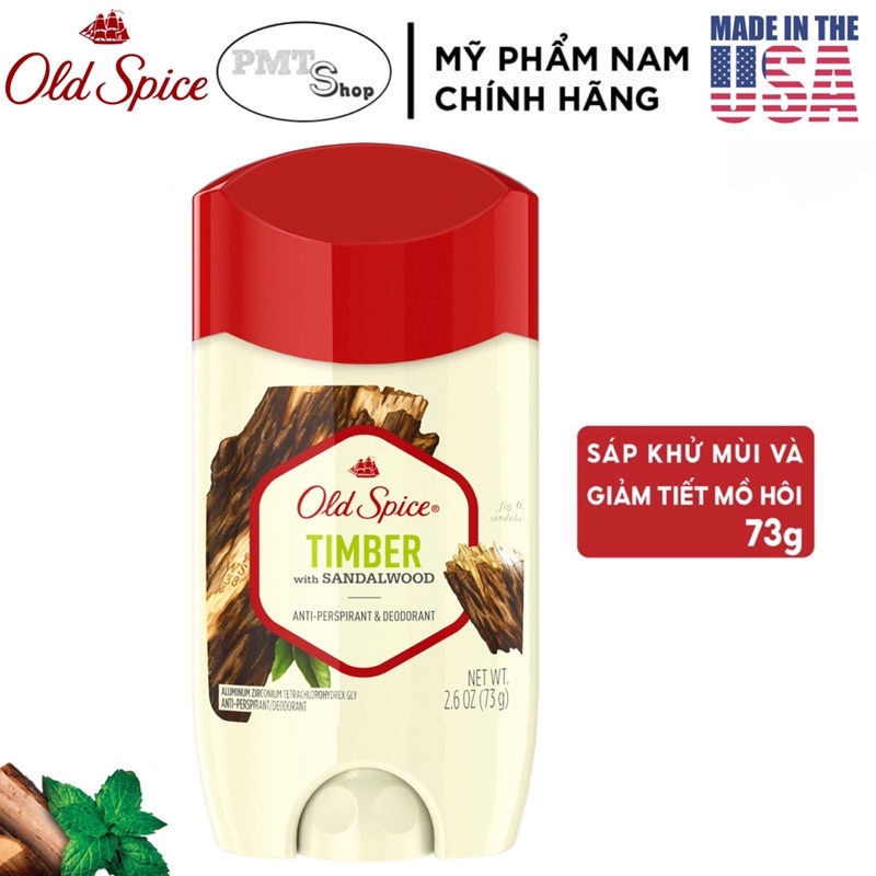 Lăn sáp khử mùi nam Old Spice 73g (sáp trắng) Bearglove Timber Fiji Wolfthorn Swagger Captain Canyon Wilderness Volcano