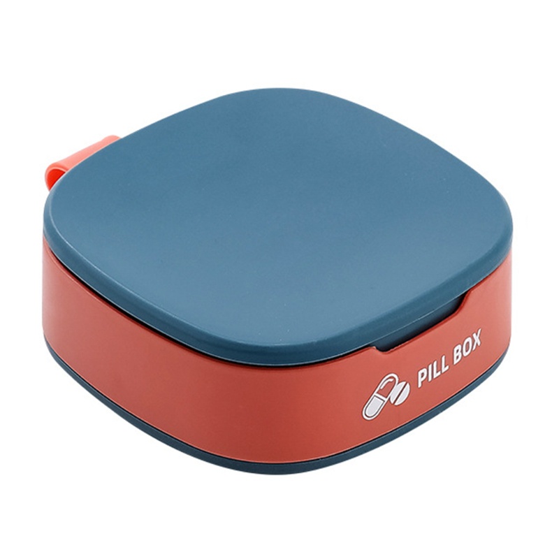 Hộp Đựng Thuốc Mini Hình Vuông 4 Ngăn Nhỏ Gọn Tiện Dụng