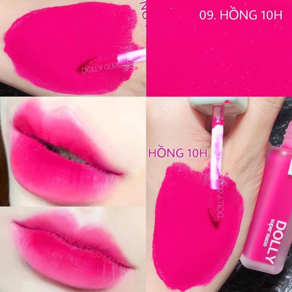 Son kem lì  Dolly super matte, son kem lì không chì bền màu lâu trôi MUA 2 THỎI TẶNG 1 DƯỠNG MÔI