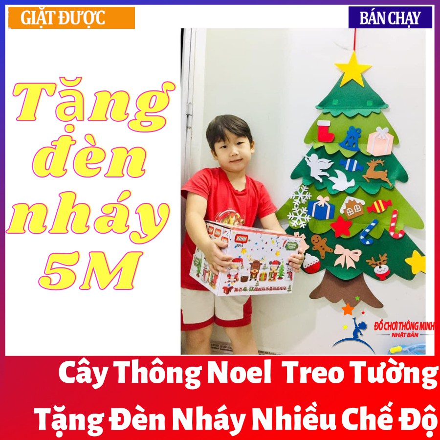 Cây thông noel vải treo tường cao 1m 24 - 27 chi tiết | BigBuy360 - bigbuy360.vn