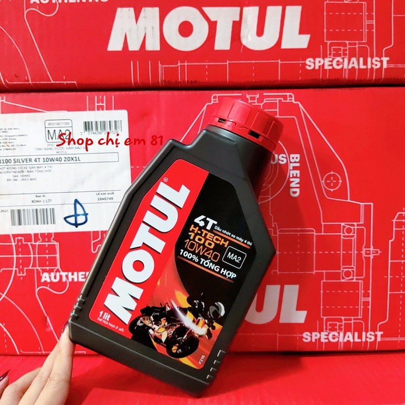 [Giá siêu rẻ] Nhớt MOTUL H-TECH 10w40 API SN/ MA2 100% Tổng Hợp