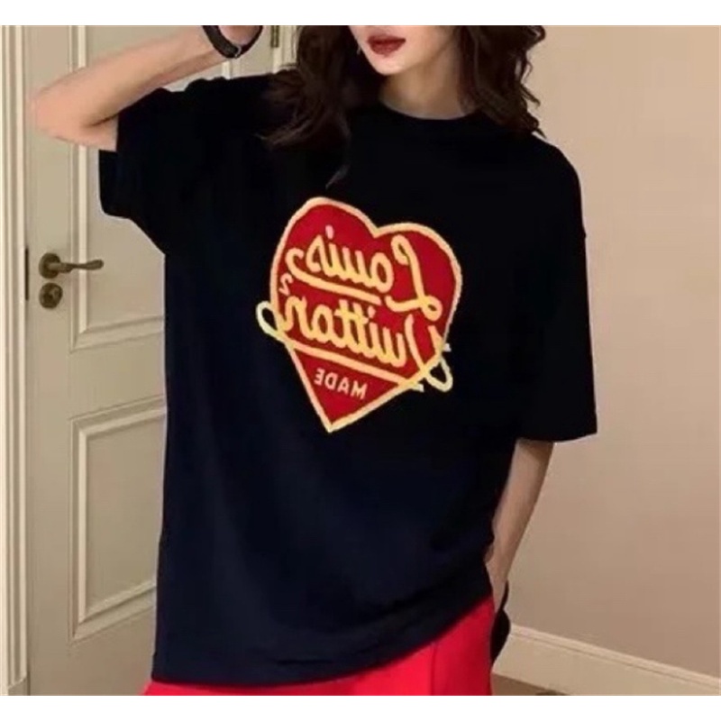 Áo Thun Thể Thao Tay Ngắn Vải Cotton In Logo Lv Thời Trang Cao Cấp Cho Nam Nữ