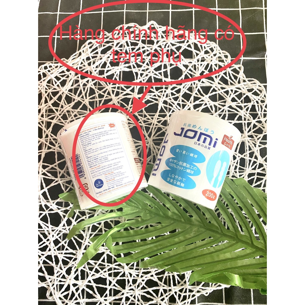 Bông tăm Jomi Nhật  1 ĐẦU TRÒN 1 ĐẦU XOẮN cho mẹ, cho người lớn, bông ngoái tay , vệ sinh