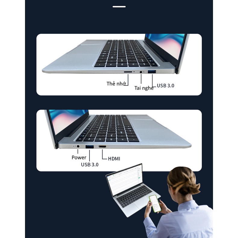 Laptop Kiwibook G22 CPU J4105 - 2022 (~ i5 6200U) , ram 6G, SSD 240G, màn hình 14 inch IPS | BigBuy360 - bigbuy360.vn