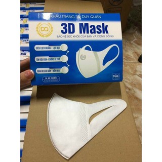 Khẩu Trang 3D Mask Duy Quân Xuân Lai Công Nghệ Nhật Bản Hộp 50 Chiếc màu trắng