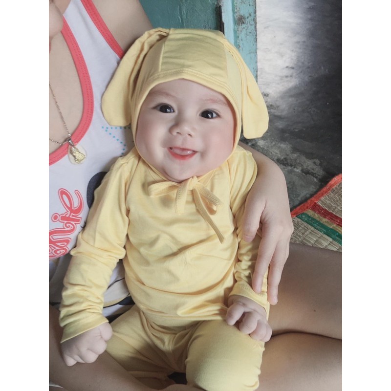 Bộ Minky Mom Cho Bé 💖 Bộ Mũ Tai Thỏ Minky Mom Cho BéTrai Bé Gái - Chất Thun Lạnh Cao Cấp Siêu Mềm Mịn Mát