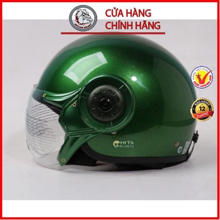 Mũ Bảo Hiểm Chita CT28 kính - Màu Xanh Lá