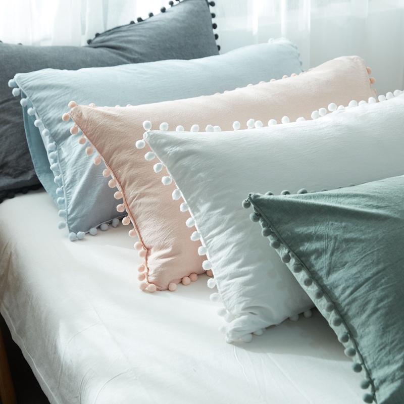 Cotton Sarung Bantal Vỏ gối cotton mềm mại Thiết kế bóng dễ thương Phong cách Nhật Bản Vỏ gối dễ thương | BigBuy360 - bigbuy360.vn