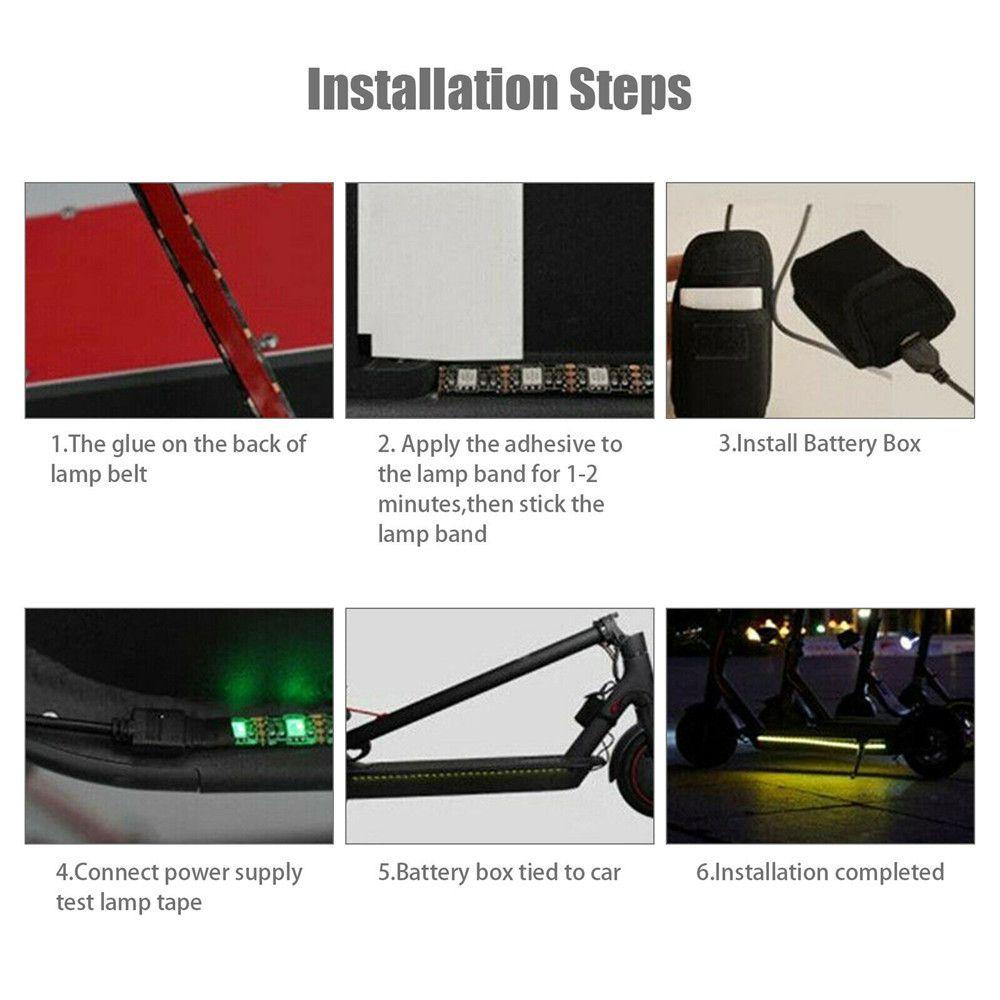 BORAG Dải Đèn LED Trang Trí Xe Điện Xiaomi M365 DIY