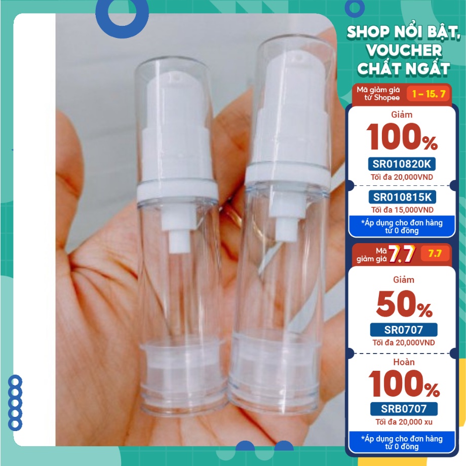 Chai chiết 5ml-10ml chân không dạng xịt giọt