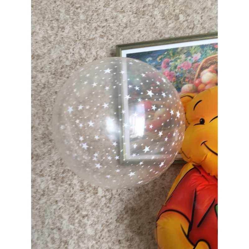 Bong bóng latex 12 inch trong suốt hình ngôi sao dùng trang trí tiệc