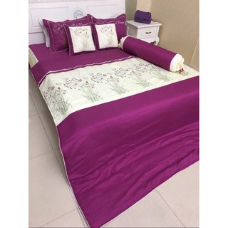 SET GA PHỦ TRẦN BÔNG M8-2M +2 VỎ GỐI ĐẦU TRẦN BÔNG SATINCOTTON CAO CẤP