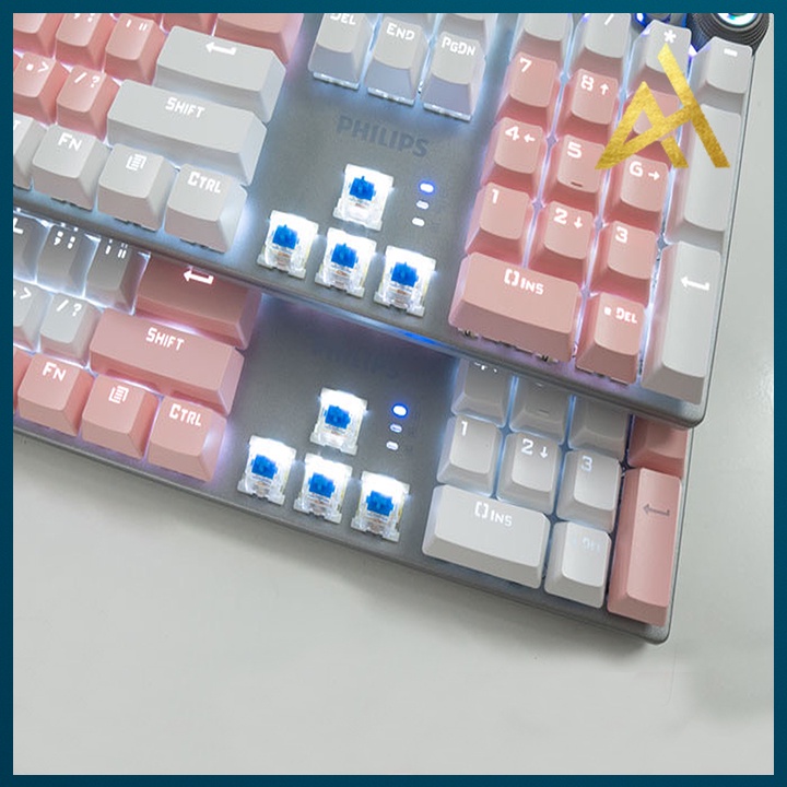 Bàn Phím Cơ Gaming Chính Hãng Đèn LED 7 Màu PHILIPS SPK8614DQ Chuyên Game Bàn phím Máy Tính PC Laptop Keyboard Có Dây