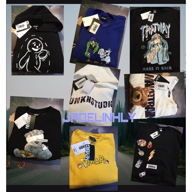 Áo hoodie và sweater heybig sale (có sẵn) hsl limited edition five
