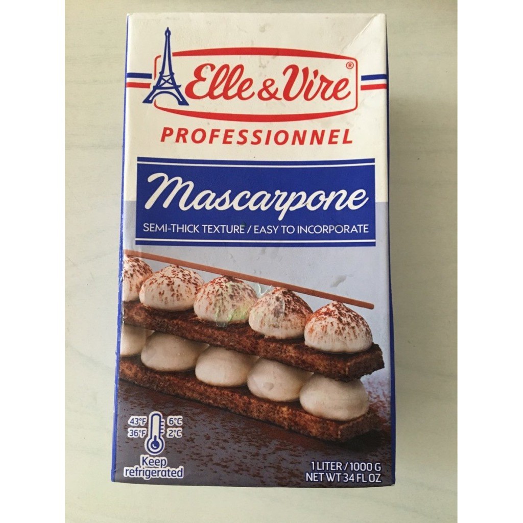 (Chính Hãng) Phô mai Mascarpone Cheese Elle & Vire 1Lít