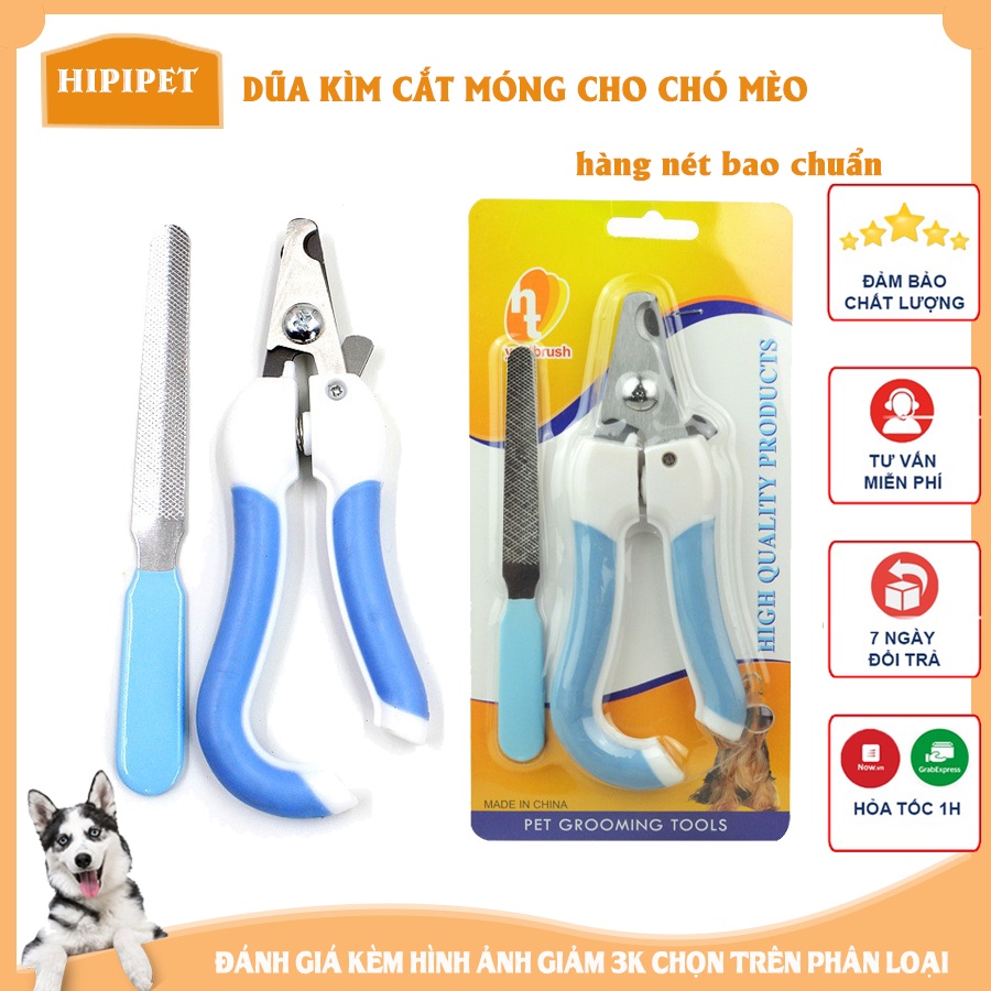 Kìm cắt móng kèm dũa cho chó mèo cao cấp lưỡi thép cứng siêu chất lượng-hipipett