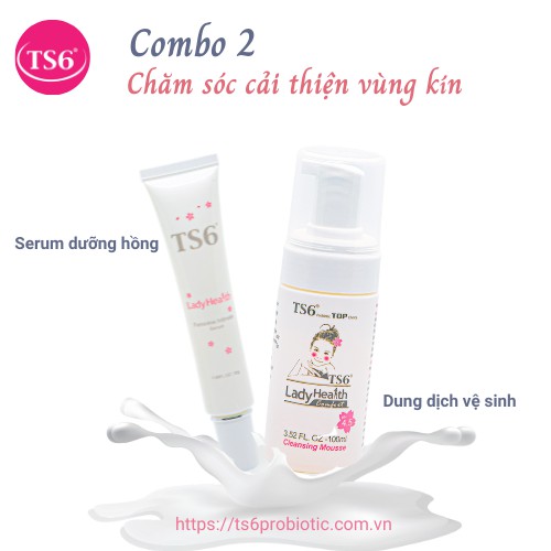 [ Set 2 Dưỡng hồng đa năng TS6] Dung dịch vệ sinh cao cấp TS6 + Serum dưỡng hồng TS6