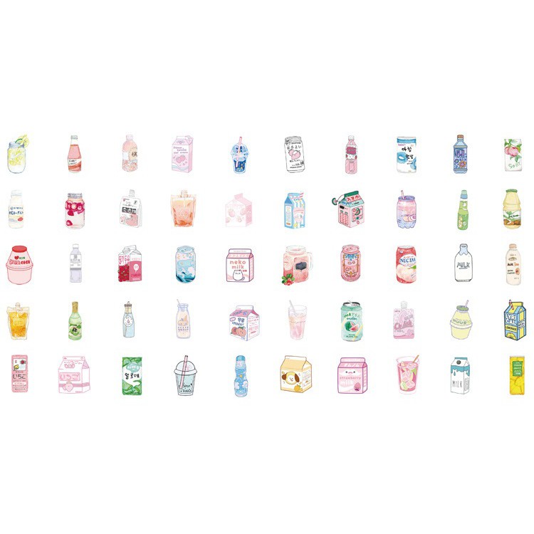 Hộp 50 sticker giấy SH5002 Gachini