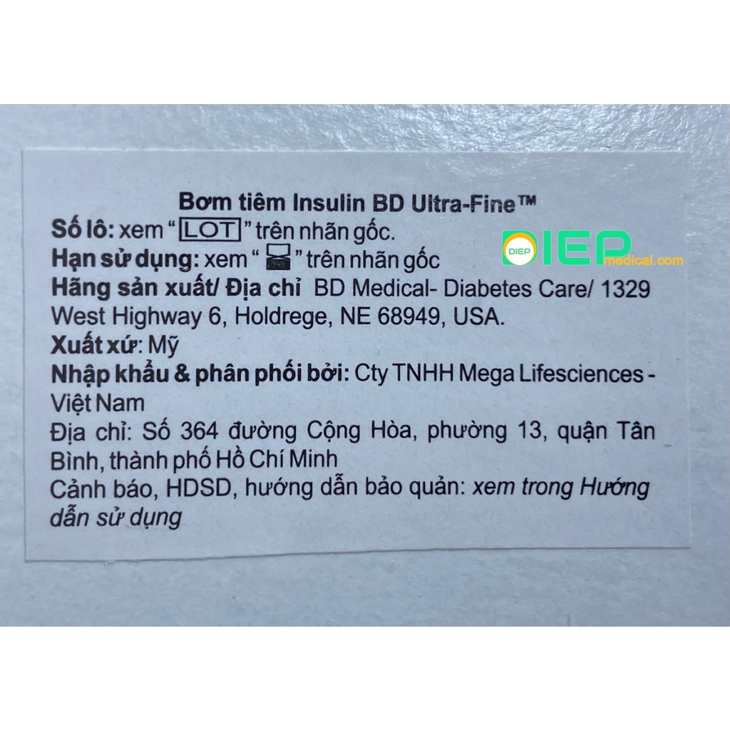 ✅ BD ULTRA - FINE (PEN NEEDLES) HỘP 100 ĐẦU KIM - Đầu kim tiêm bánh ú sử dụng cho bút chích Insulin đái tháo đường