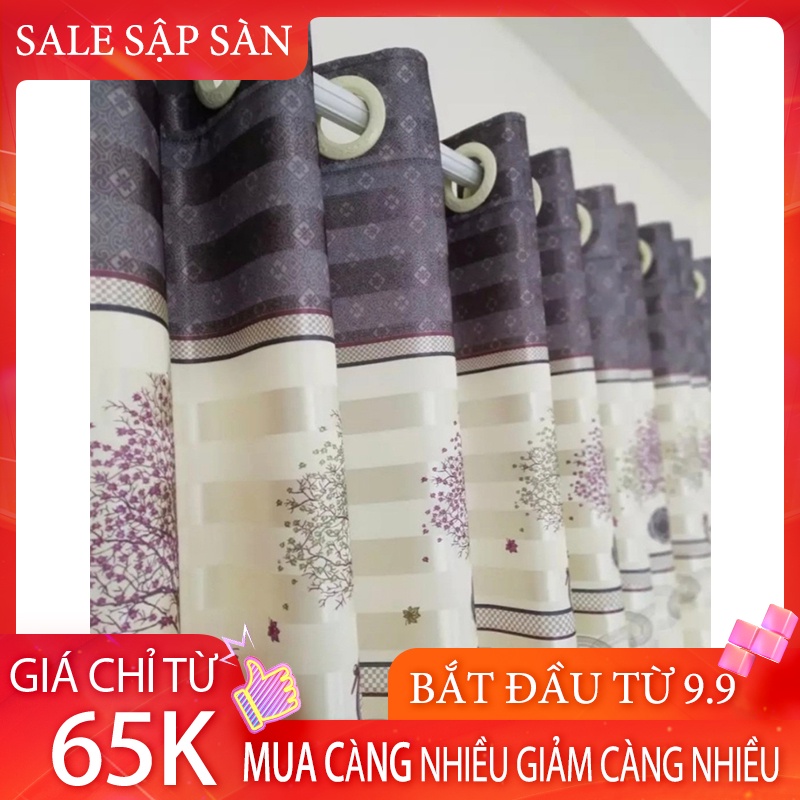 Rèm Cửa Sổ, Rèm Cửa Chính Trang Trí Cao Cấp Vải Gấm Hoạ Tiết Bông Hoa Trang Trí Cửa Siêu Đẹp
