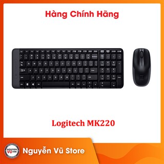Bộ Bàn phím chuột không dây Logitech MK220 - Hàng Chính Hãng