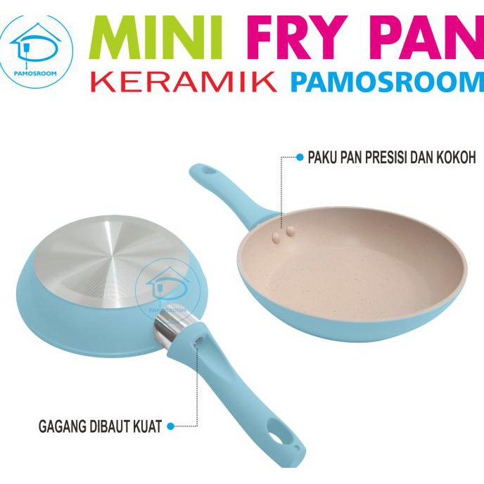 Chảo Mini Chống Dính Họa Tiết Đá Cẩm Thạch Màu Hồng 14cm Pamosroom