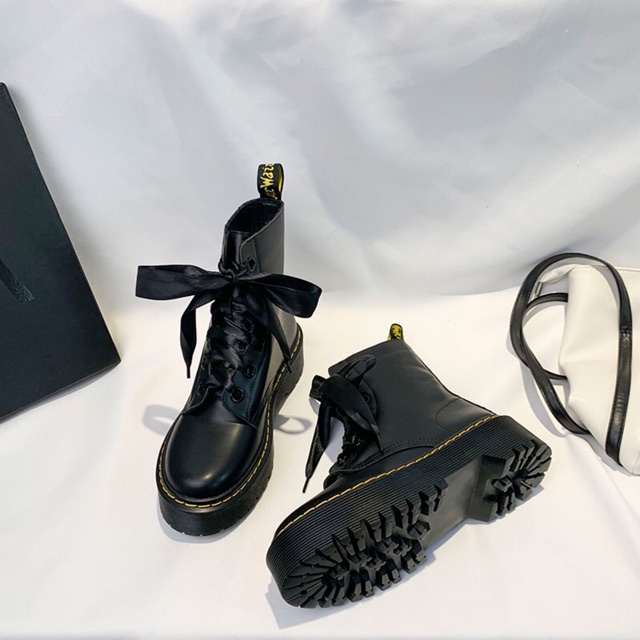 Giày Boot Da Cổ Cao Kèm 2 Kiểu Dây  ib e để được hỗ trợ