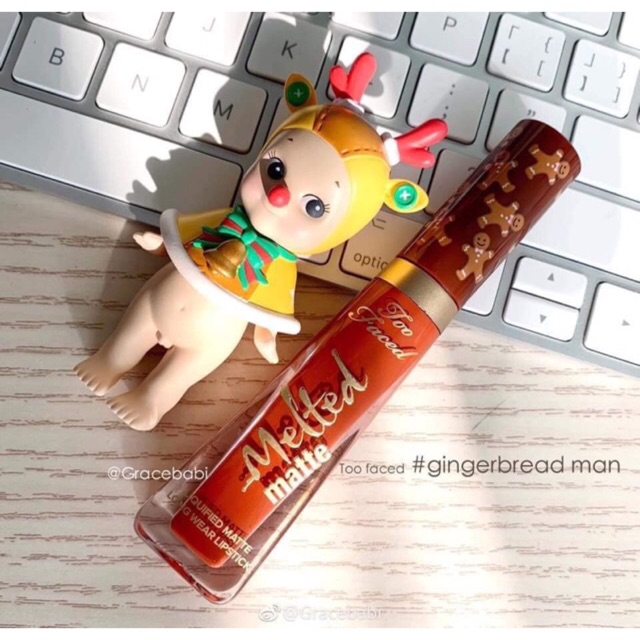 [CÓ SẴN] 🍞 Son kem lì Too Faced Melted Gingerbread Man & Gingerbread girl 🍞
