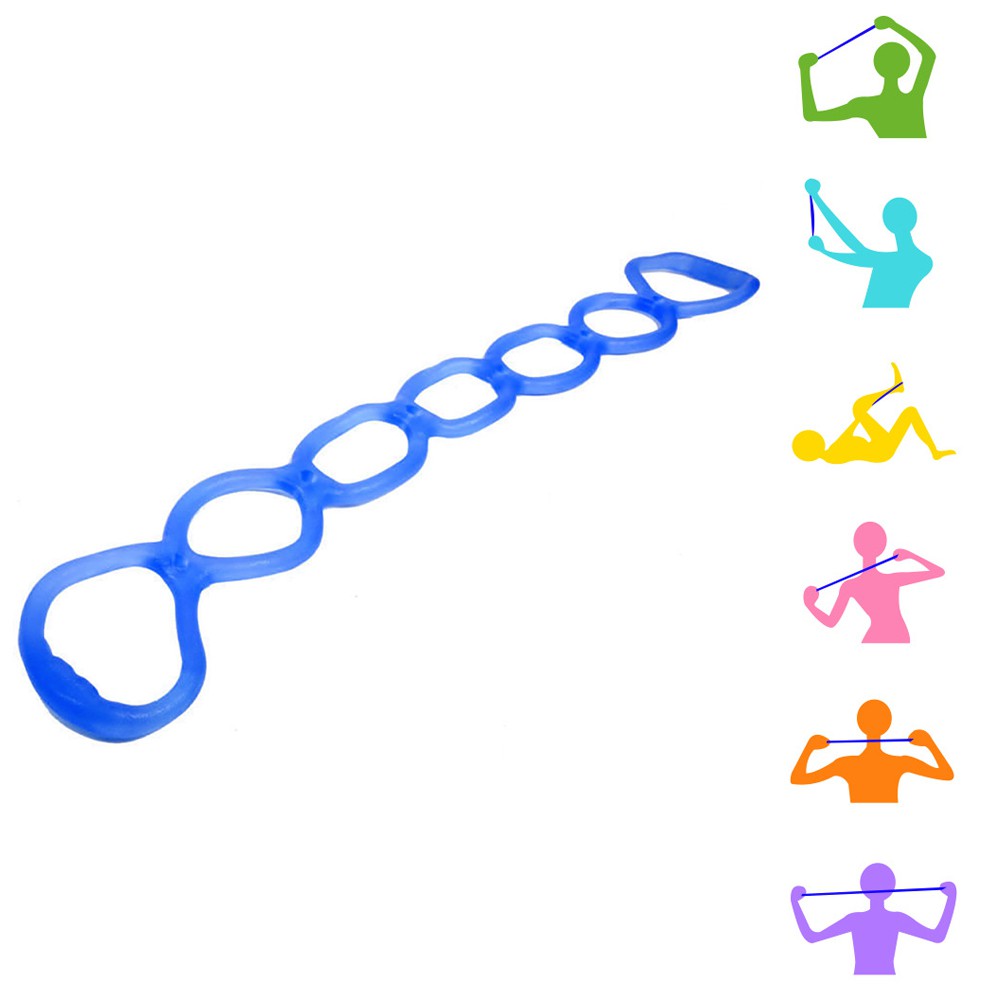 Dây Kháng Lực Tập Yoga 7 Lỗ Bằng Silicone Co Giãn