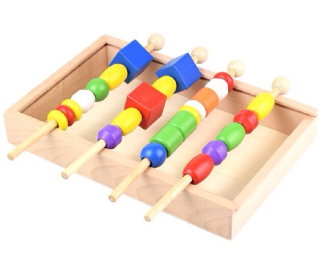 Đồ Chơi Giáo Dục♥️ Đồ Chơi Bộ Que Xâu Hạt MONTESSORI( Cam kết hàng loại 1)